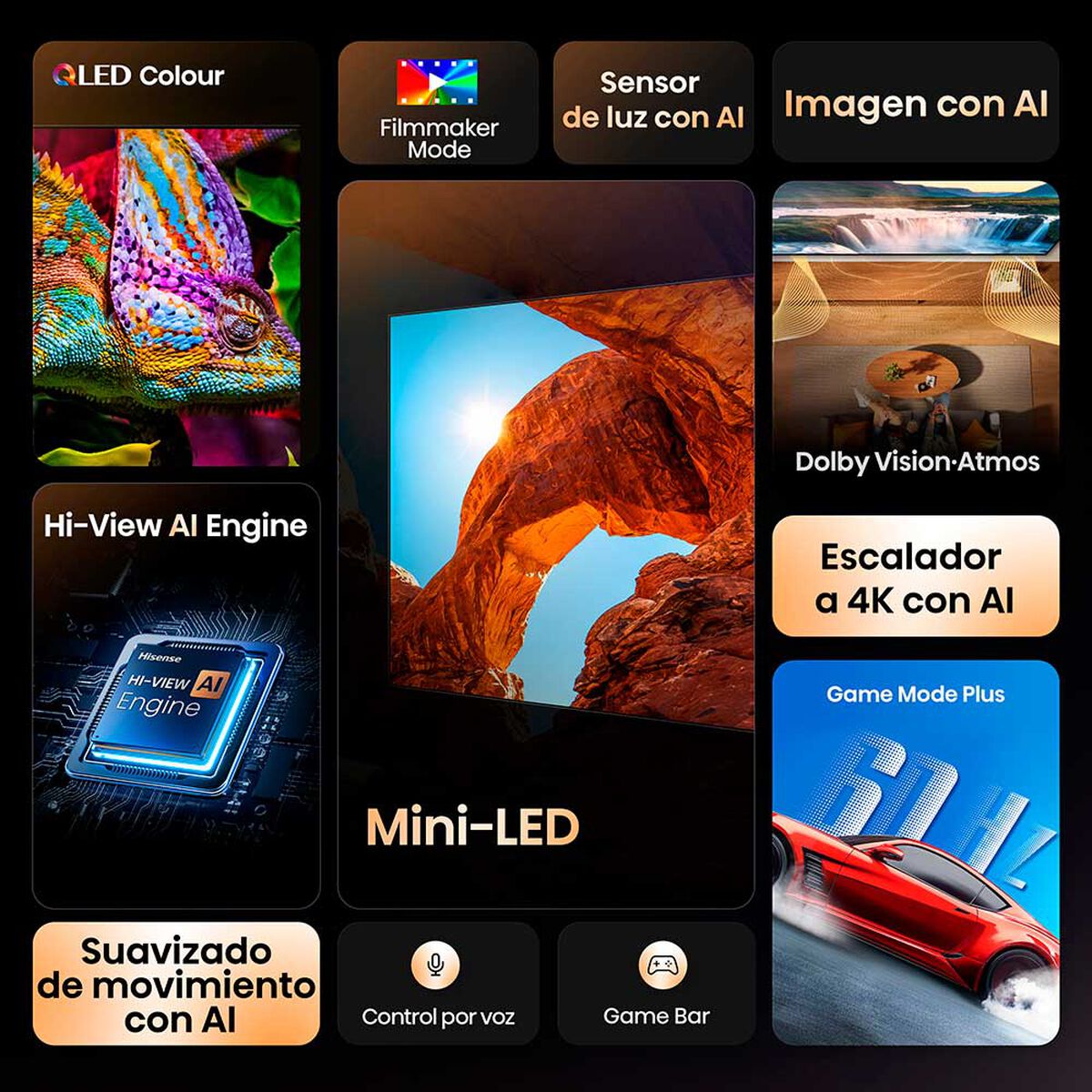 MINI LED Hisense 50U6QV 50" Ultra HD 4K