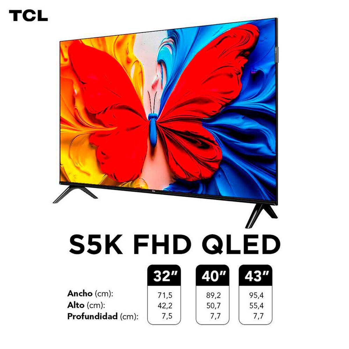 Smart TV QLED 43" TCL FHD Google TV S5K