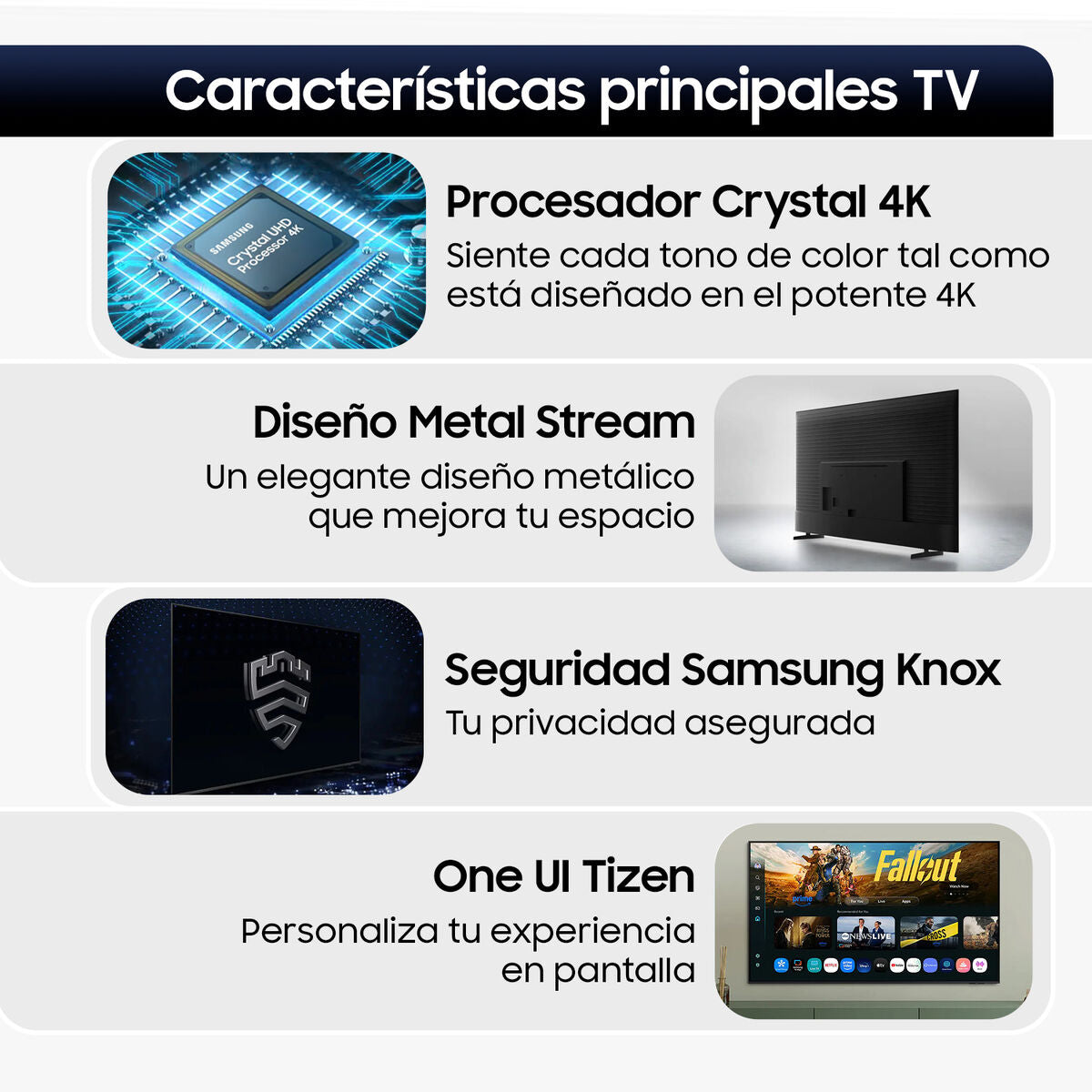 Smart TV Crystal 75" Samsung UHD 4K 2025 Tizen U8000F