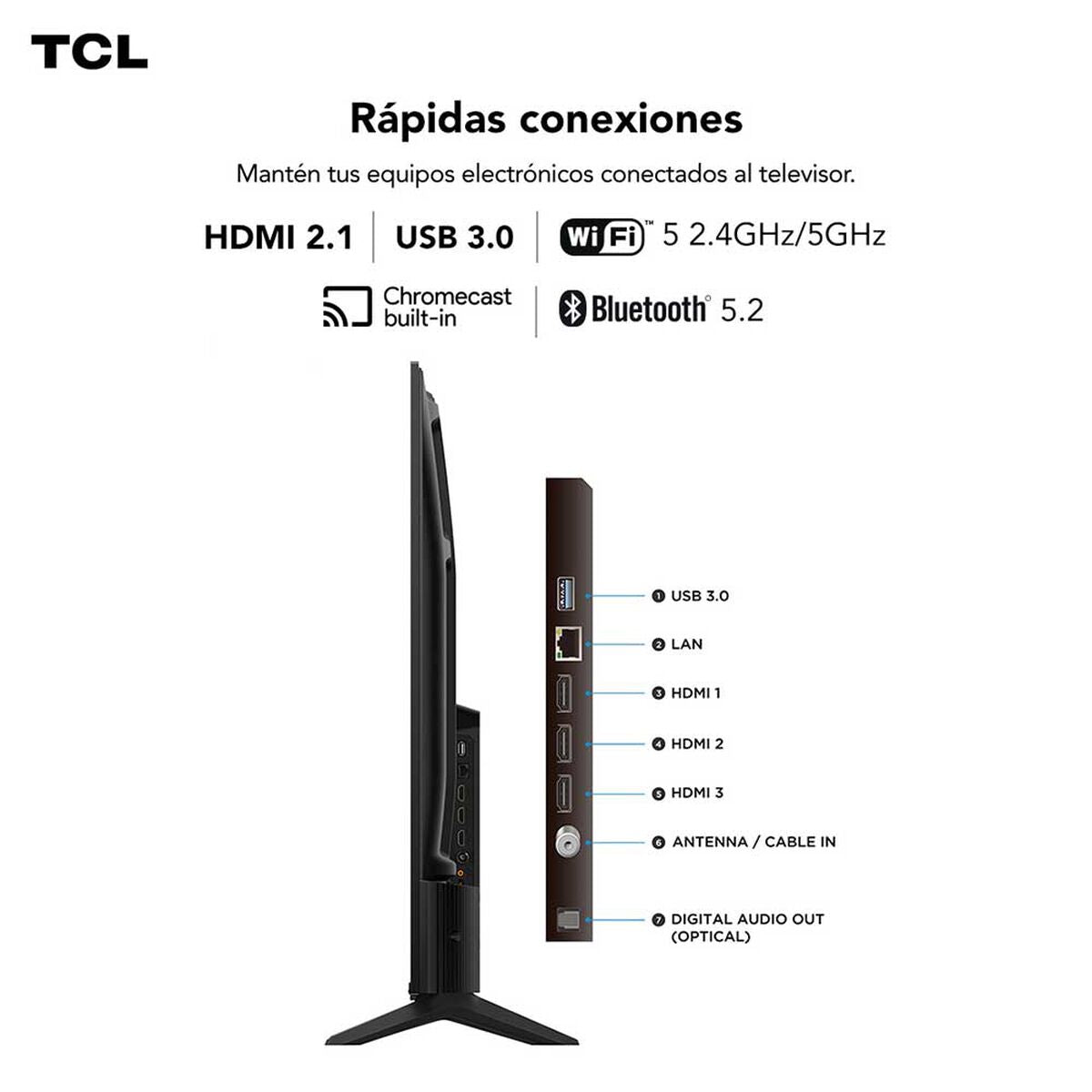 Smart TV QLED 65" TCL 4K UHD Google TV T6C